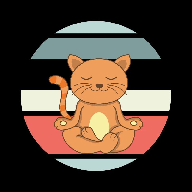 Namaste Meditierende Katze Yoga Katze