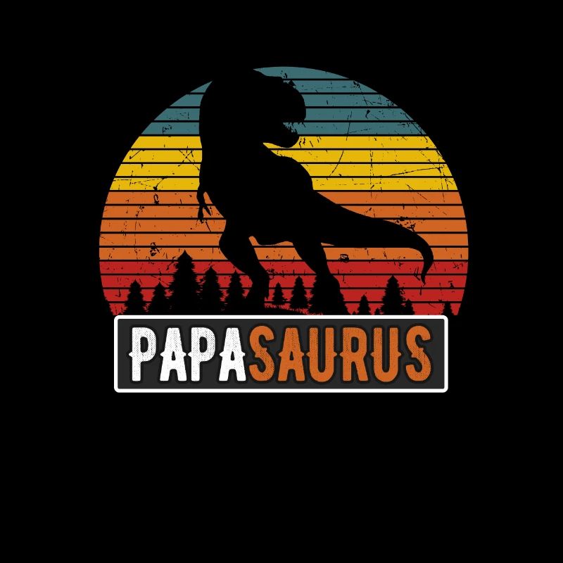 PapaSaurus Papa T-Rex dinosaure rétro père
