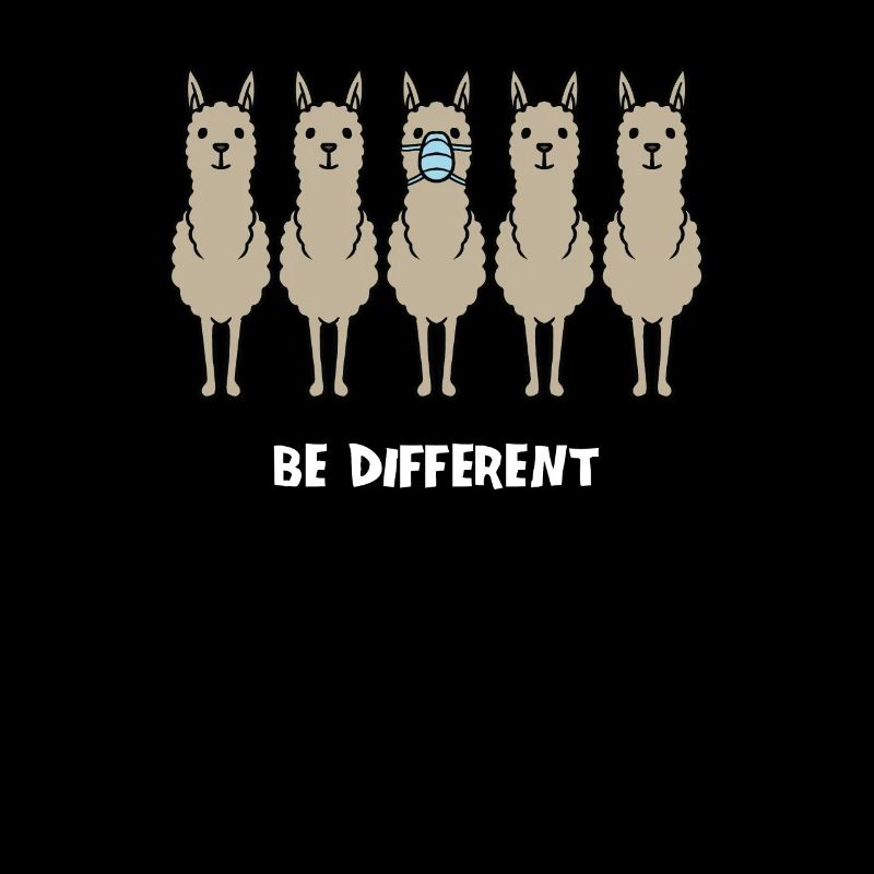 Be Different Lama Alpaka Atemschutz Querdenker