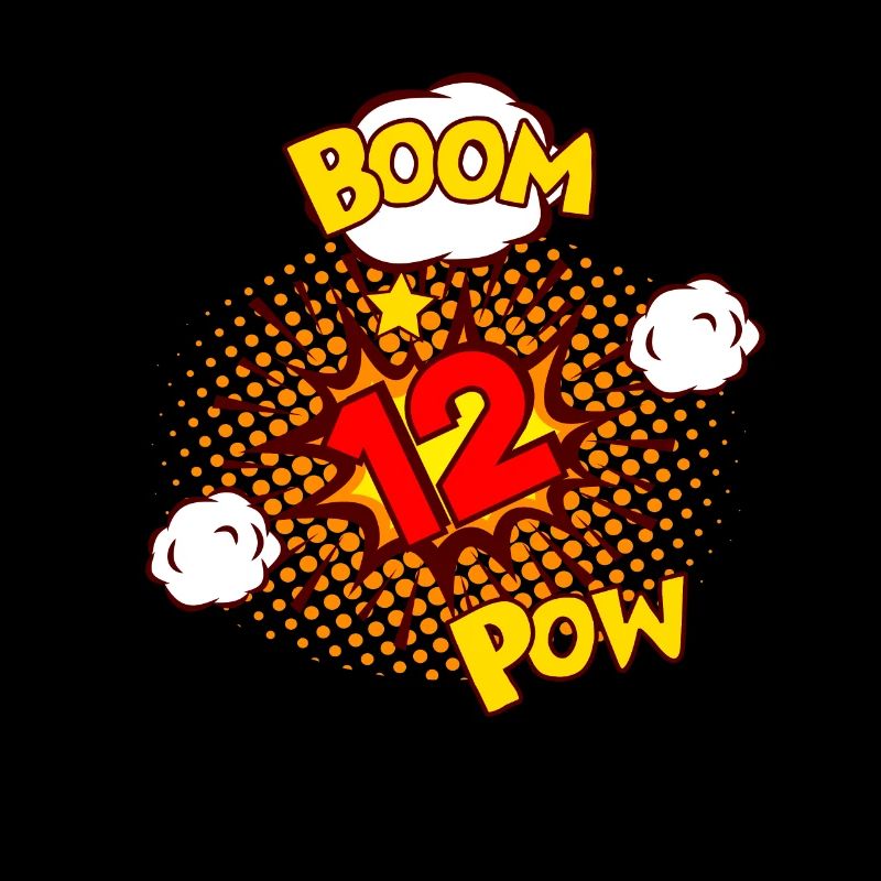 COMIC BIRTHDAY 12 years boy 12 birthday