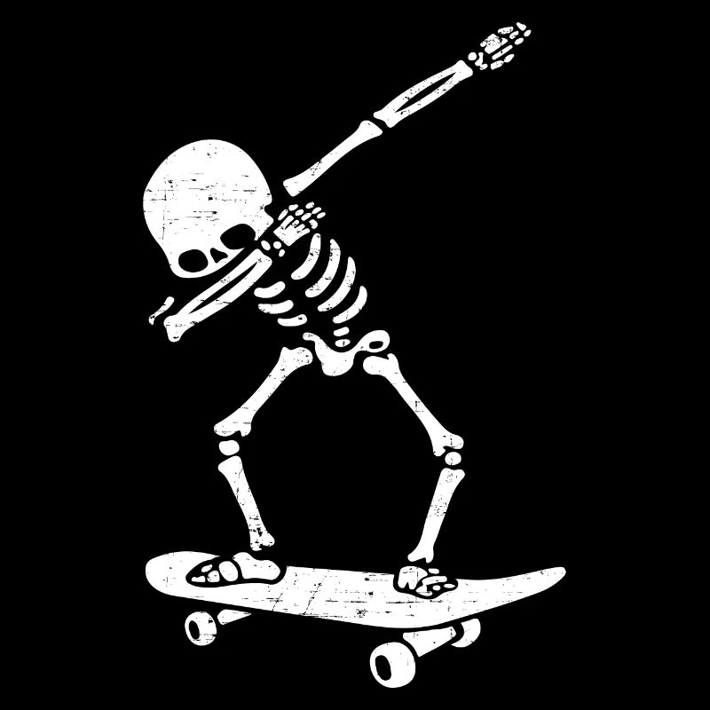 Dabbing Squelette SKATEBOARD Dab Skate Halloween