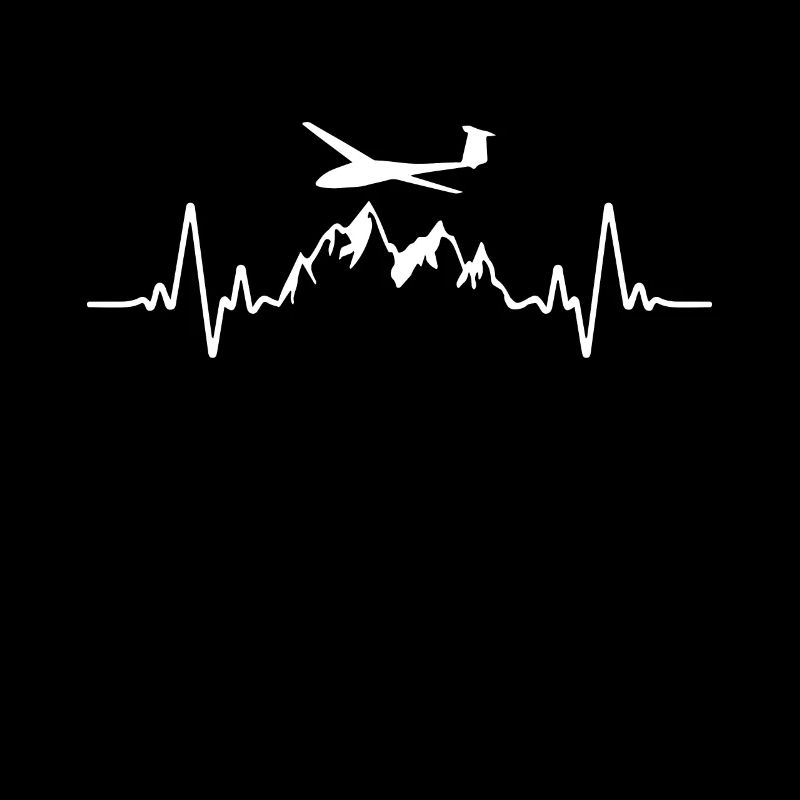 Glider Airplane Mountain Heartbeat