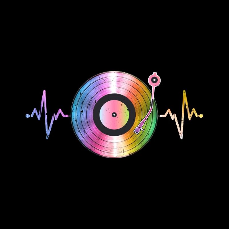 Disque de battement de coeur Vinyle Rétro phonogramme
