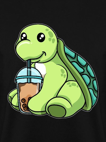 Kawaii Bubble Tea Turtle