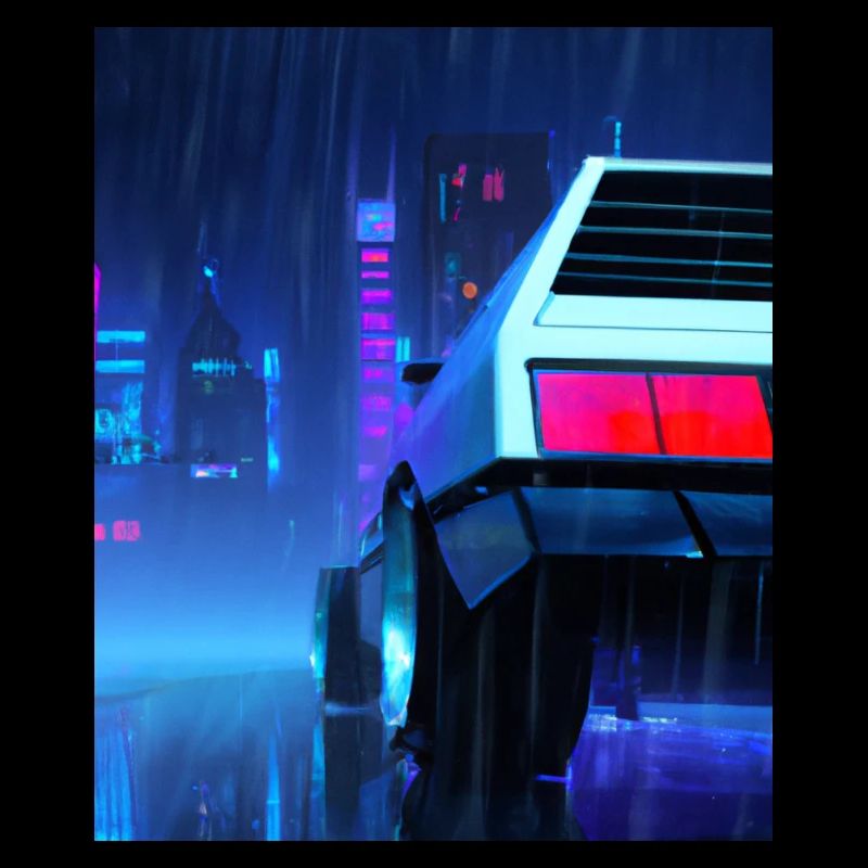 Vaporwave Aesthetic Auto Night Rain