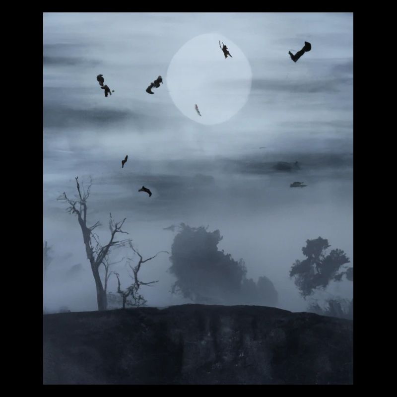 Full Moon Night Full Moon and Bats