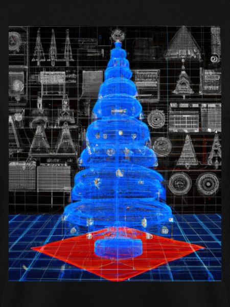 Weihnachten Weihnachtsbaum Schematic Blaupause