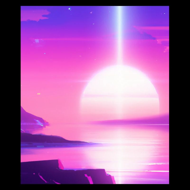 Vaporwave Sun Synthwave Sunset