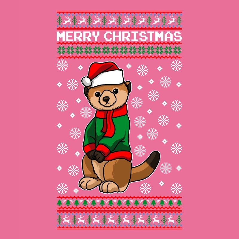 Suricate avec pull de Noël moche