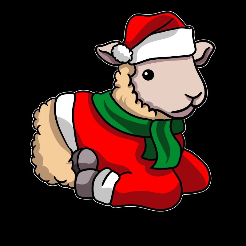 Moutons en costume de Noël