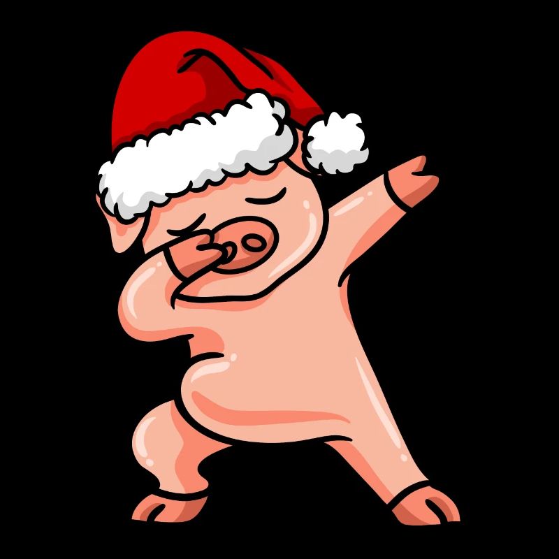 Dabbing Santa Schwein