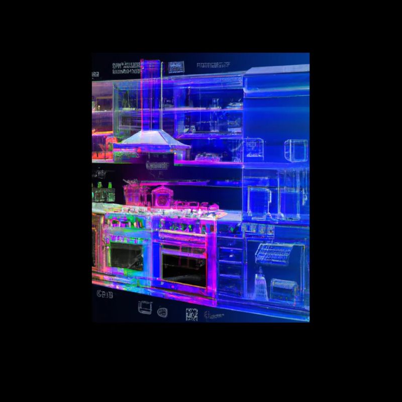 Kitchen Retro Vintage Blueprint Cook Cooking Cook