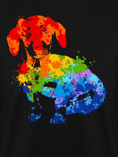 Farbspritzer Dackel Bunter Hund