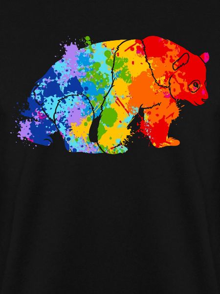 Farbspritzer Panda Bunter Panda