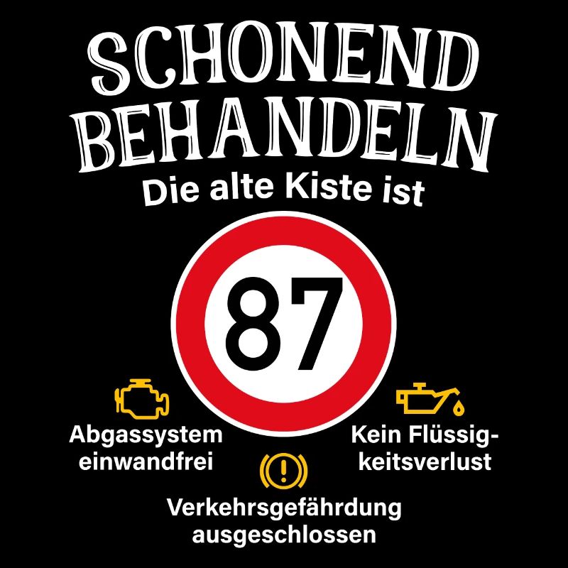 87. Geburtstag Schonend Behandeln 87 Alte Kiste 87