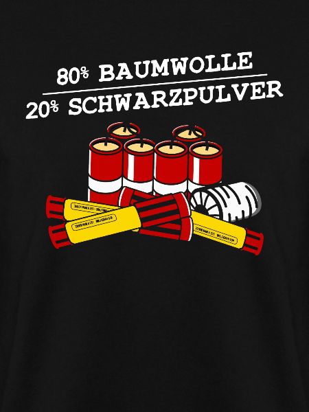 80% Baumwolle 20% Schwarzpulver