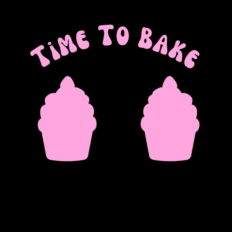 "Time To Bake" Witzige Cupcakes Bäcker Dessert