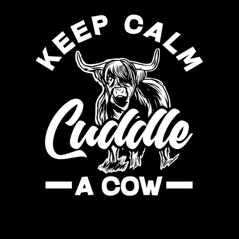 Keep Calm Kuschel Eine Highland Kuh