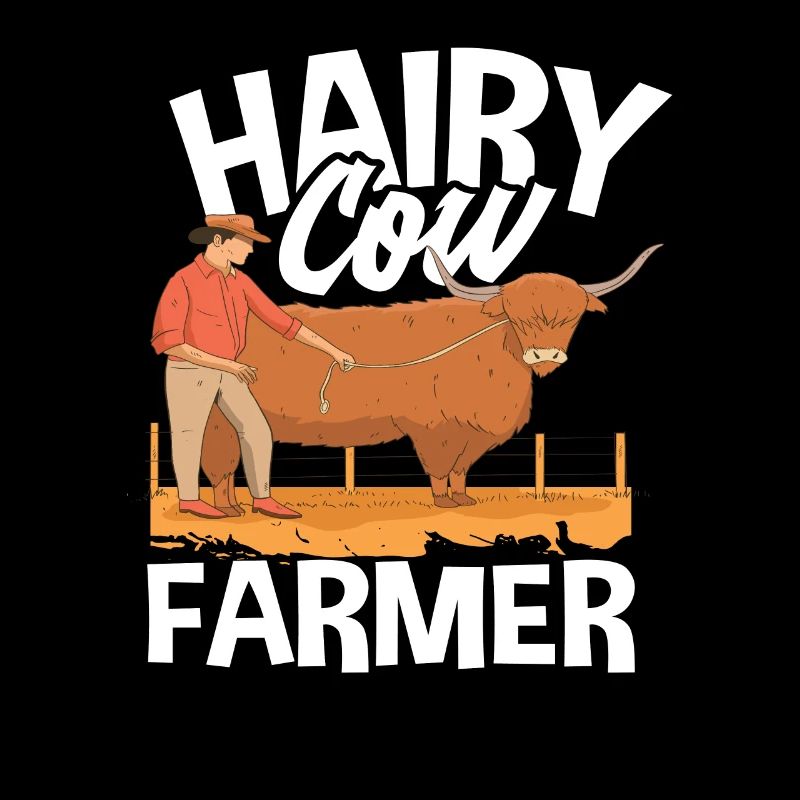 Vache poilue Fermier Vache des Highlands