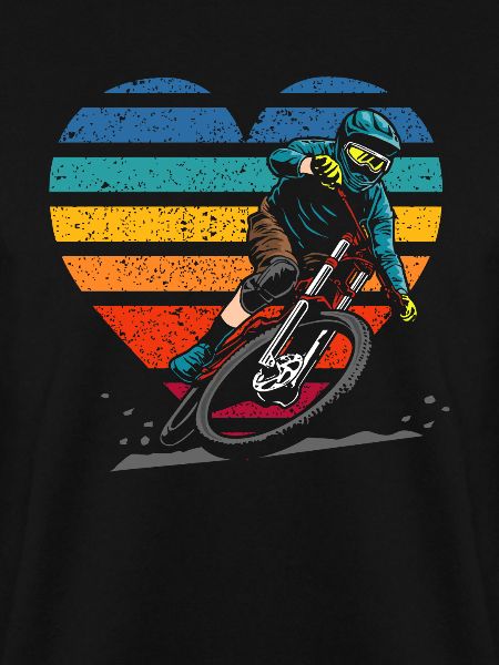 Mountainbike Retro Herz Biker