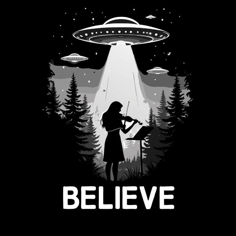 Bratsche Viola Geige Alien UFO Believe