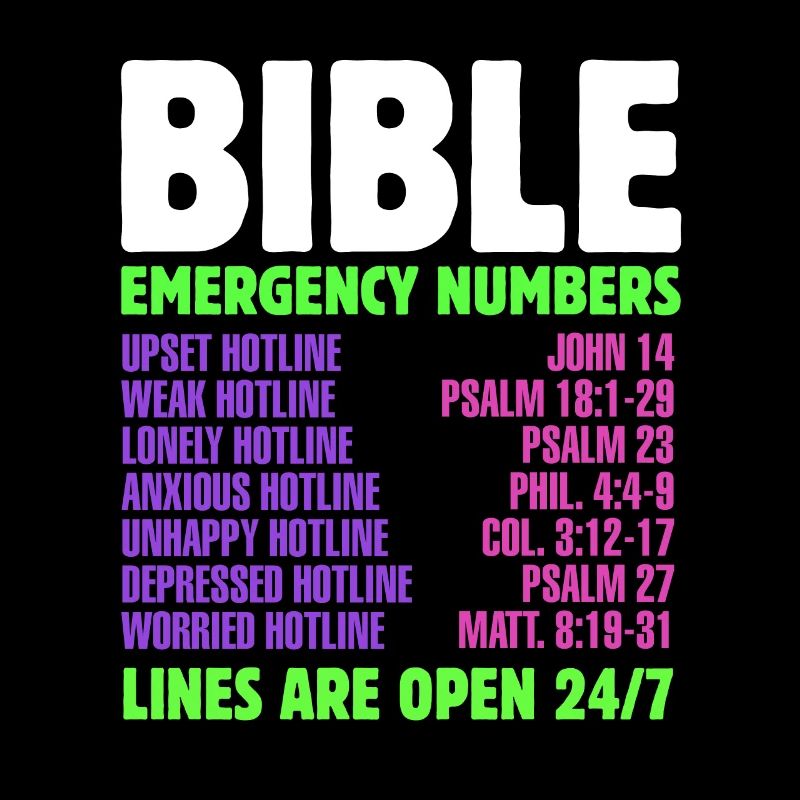 Notfallnummer Tag Christlicher Gläubiger Bibelkont