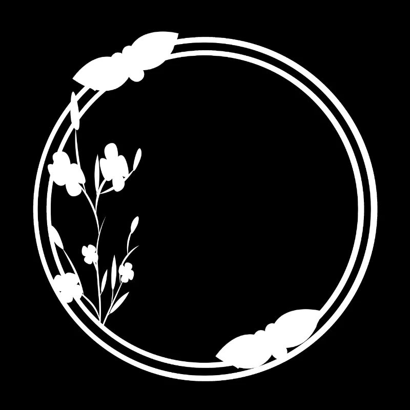 Cercle de cadre de printemps en fleurs blanches