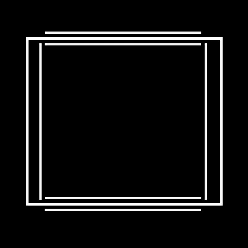 White Lines Square Frame Decoration