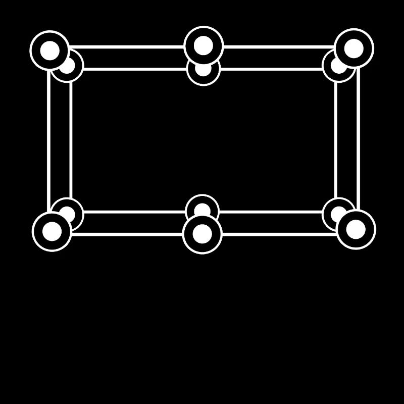 Cadre futuriste avec des points de cercles