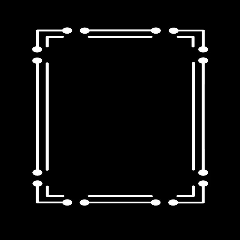 Circle lines frame with strokes white