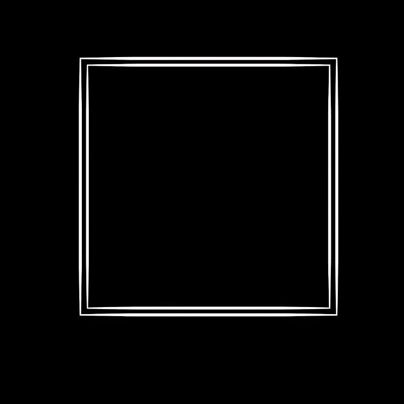 Frame Thin Line Strokes White