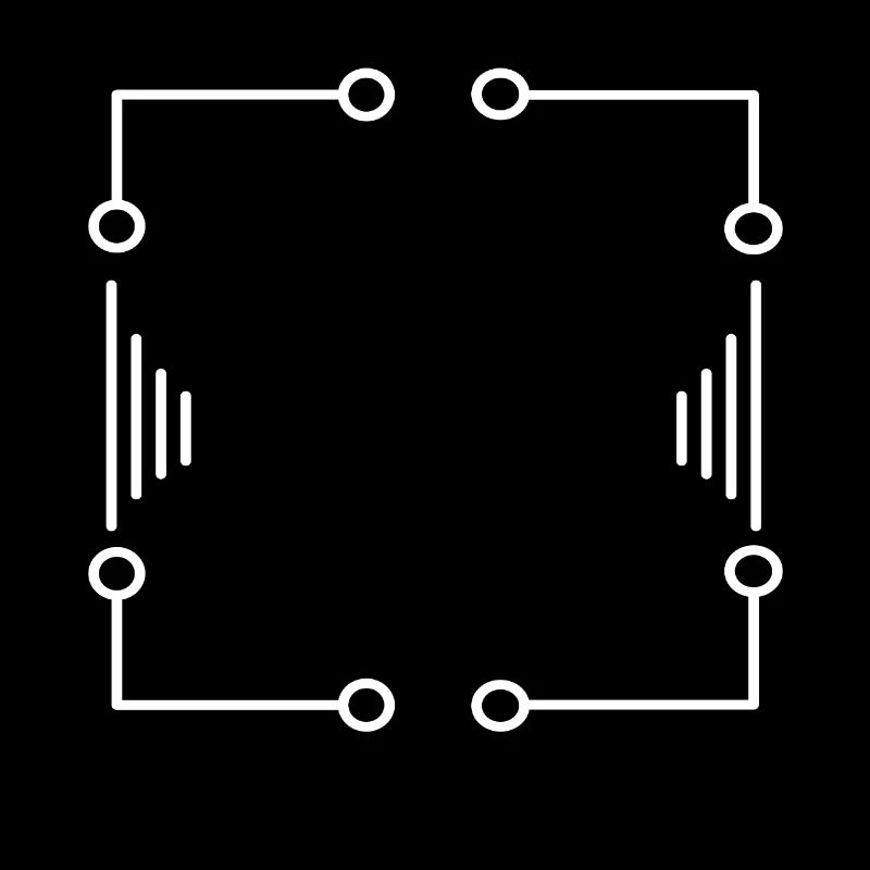 White Futuristic Frame Lines Stroke