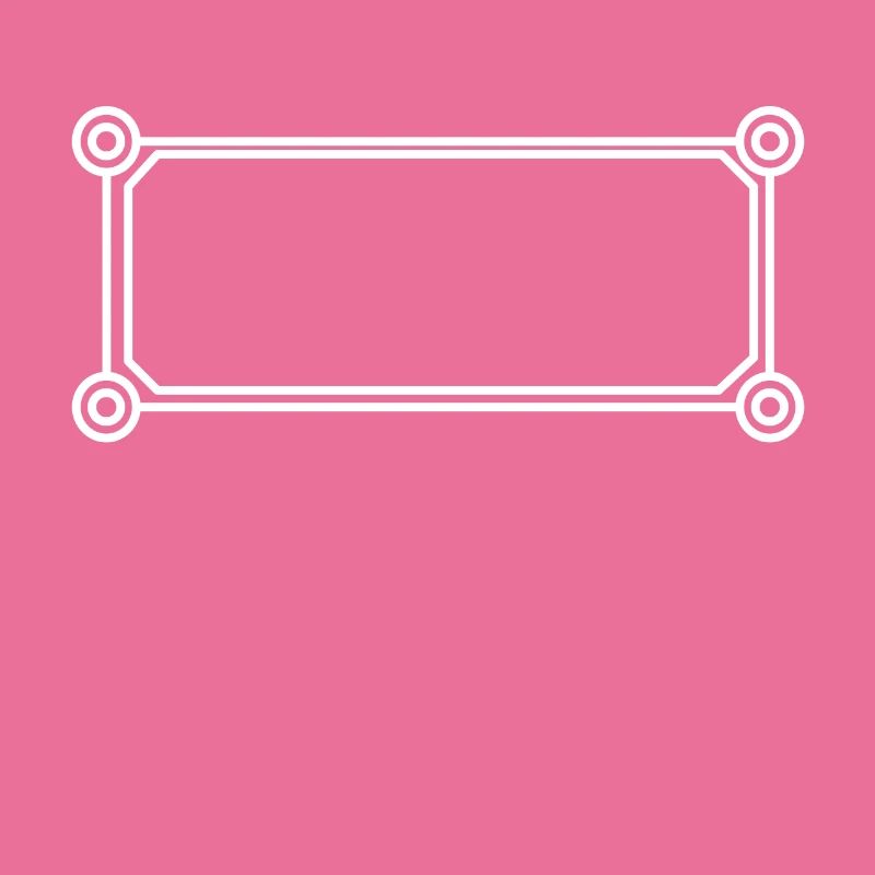 Rectangular frame white round corners