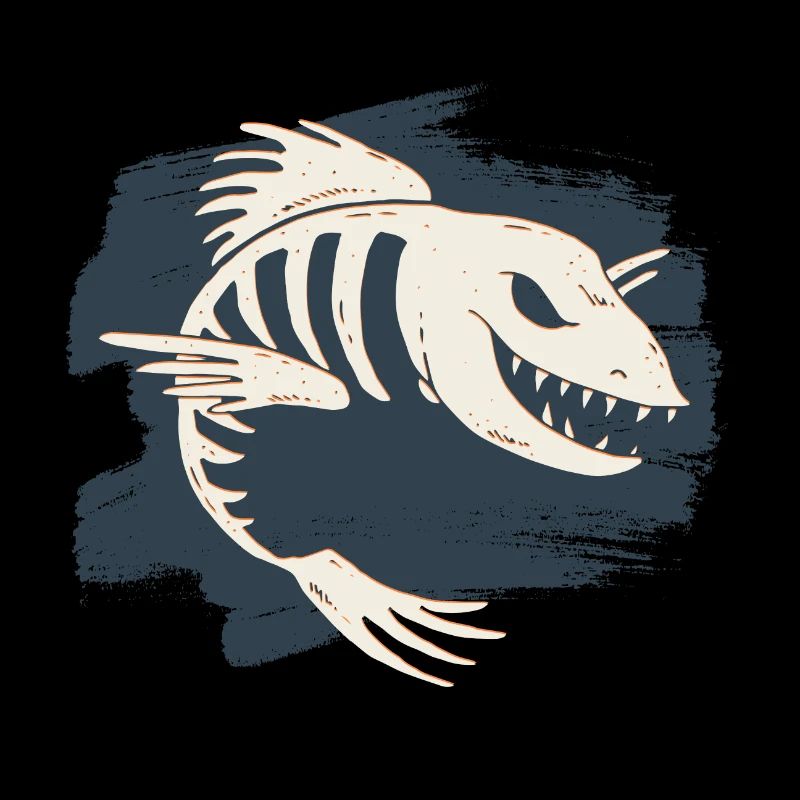 Fish Skeleton Monster Halloween scary horror
