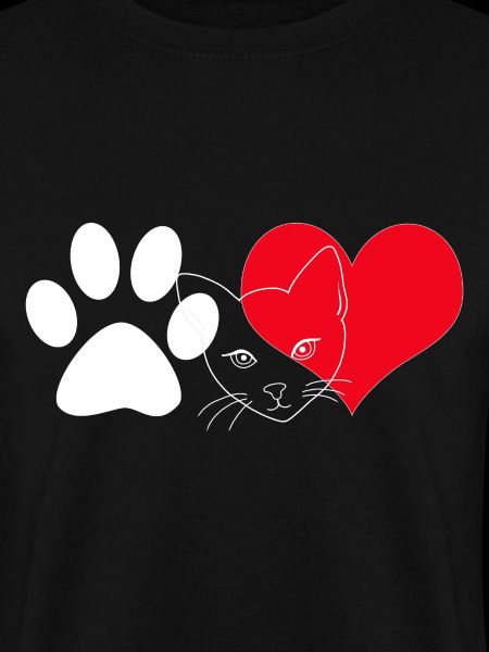 Katzengesicht Herz Pfote