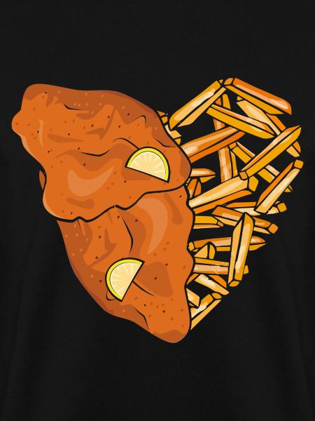 Schnitzel und Pommes Herz