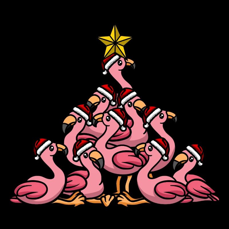 Flamingo Christmas Tree