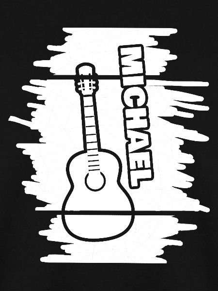 Michael als Gitarrenspielen