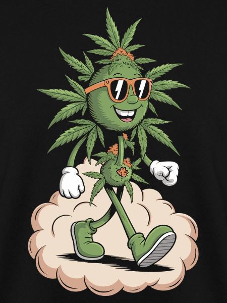 Cannabis Weed T-Shirt mit Sonnenbrille