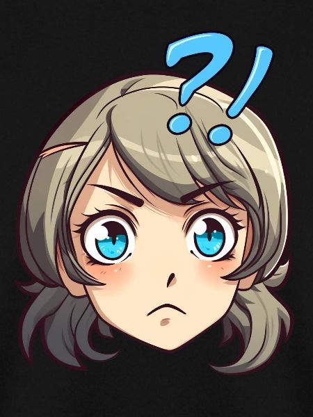 Skeptisches Anime-Emoji - Anime-Shirt