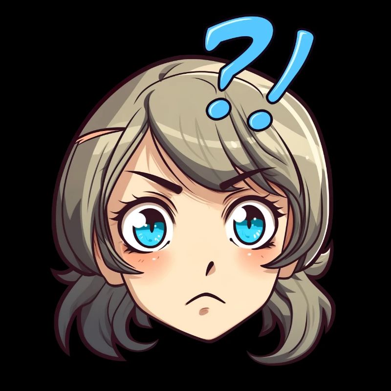 Skeptisches Anime-Emoji - Anime-Shirt