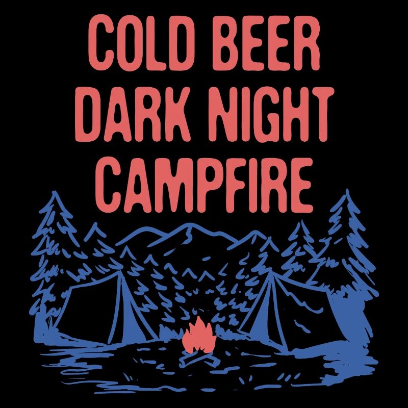 Bière froide Dark Night Camping Drinking Camper