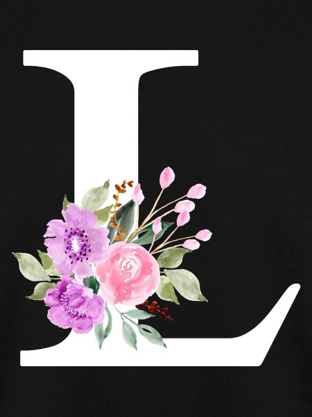 Lila Blumenbuchstabe L