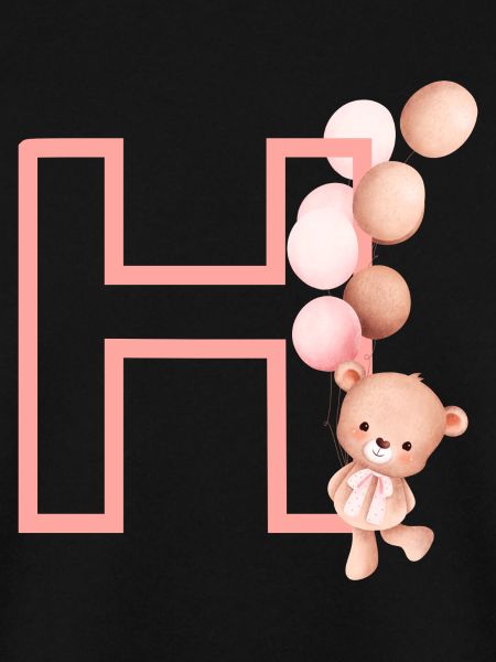 Buchstabe h rosa Bär