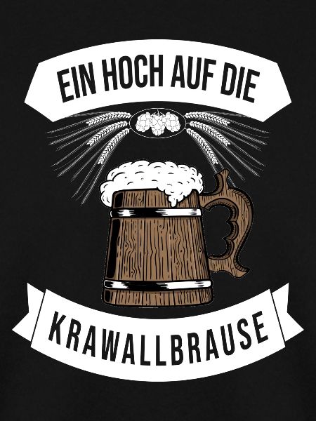 Kraftvolles Biergarten-Design mit Spruch