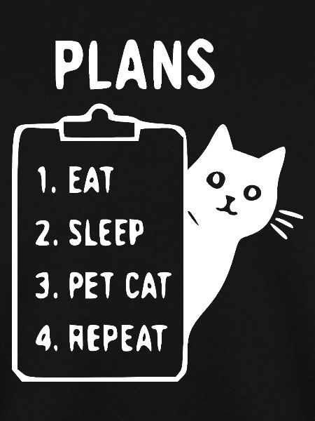 Cat Plan: Eat, Sleep, Pet