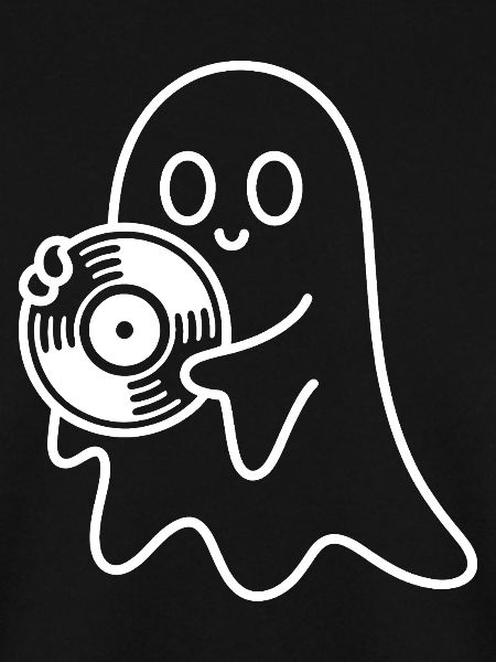 Fantôme avec disque vinyle