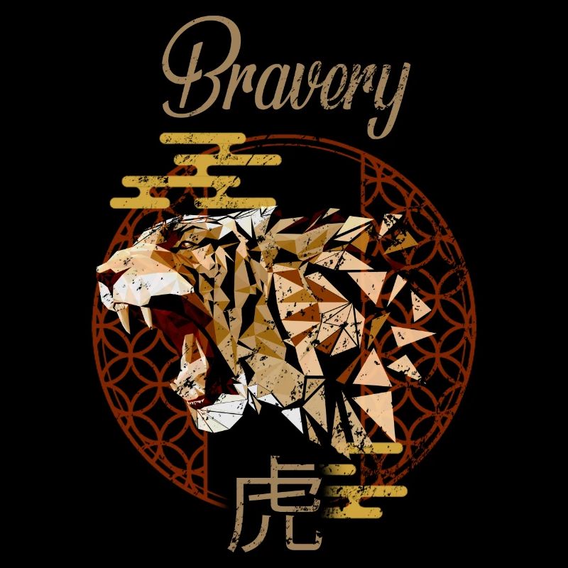 Zodiaque Chinois Animaux Astrologie Géométrique Tigre A