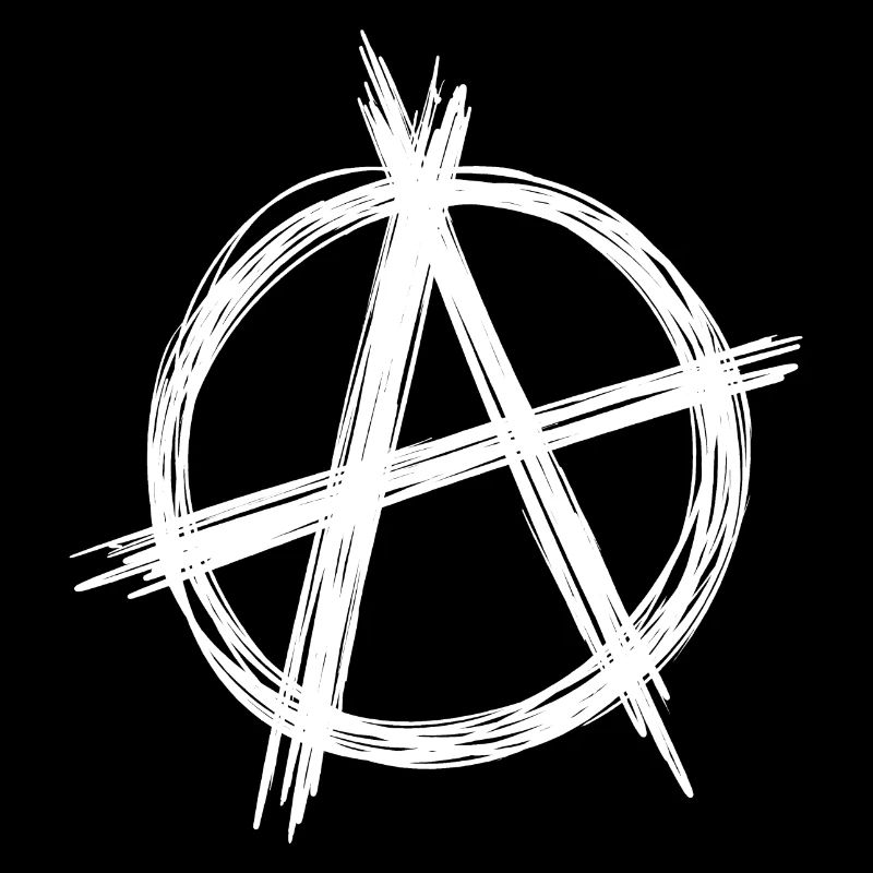 Anarchie Symbol weiß
