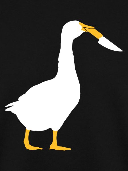 Gefährliche bewaffnete Gans